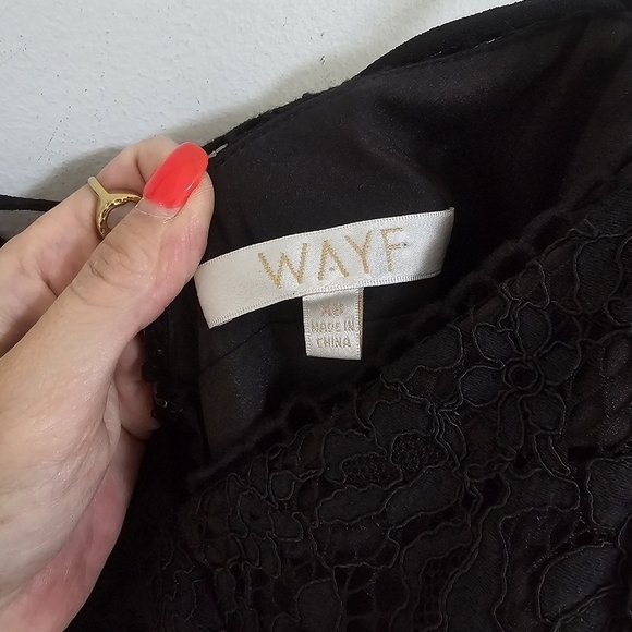 Wayf black lace bodice wide leg jumpsuit - Picture 9 of 12